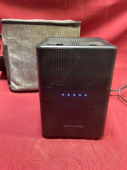 Ravpower portable power station, turned on