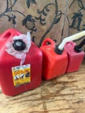 Gasoline containers 5,2 & 1 gallon. 3 pieces