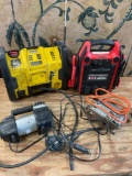 Power packs, pump, jigsaw. 4 pieces, broken/ did not turn on