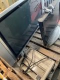 Untested items. Ideal shredder with cabinet, Sharp TV with remote, Keurig machine, Vizio TV no