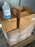 Pallet of Planet Halo hand sanitizer. 25 boxes with 4 bottles of 1 gallon in each box