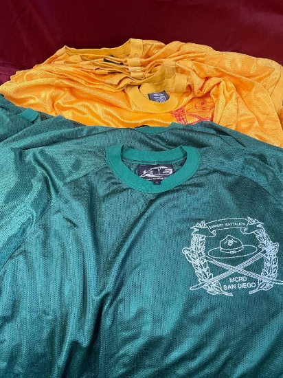 New no tags, XL embroidered "Support Battalion MCRD San Diego , large, 30 green, 12 yellow