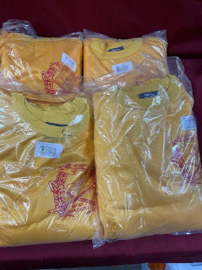 New no tags, embroidered "Support Battalion MCRD San Diego ,Xlarge, gold, Jerseys. 48 pieces