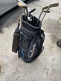 Tommy Armour golf bag and 12 golf clubs