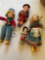 Vintage dolls. Scottish boy, Hansel & Gretel, small Swiss guard. 4 pieces