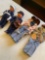 Vintage Death Valley Prospector , Cowboy & 2) Gendarmes. 4 dolls