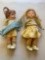 Vintage porcelain dolls. 2 pieces