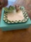 Vintage Cali hand painted 10.5 pottery serving plate & empty Tiffany & Co box 5