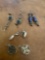 Sterling silver earrings, two pairs are stamped in the back. 4 pairs