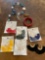 Necklace, bracelet, bird pin, tassel earrings. 9 pieces