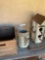 Watering can , wood box, bird house. 3 pieces