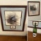 Joe Garcia framed prints and empty wine bottle. 23
