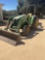 John Deere 2001 4610 4x4 hydrostatic drive diesel tractor with 460 Loader Bucket & Gannon