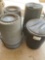 Assorted plastic trash cans. 7 pieces