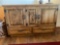 Custom built , Rustic, 2 drawer, 3 door cabinet with metal handles/ hardware. 38
