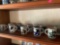 Vintage Royal Copenhagen annual collectable small mugs.1980- 1989 . 10 mugs total