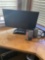 Samsung monitor, remote, 2 Dell speakers & monitor cover