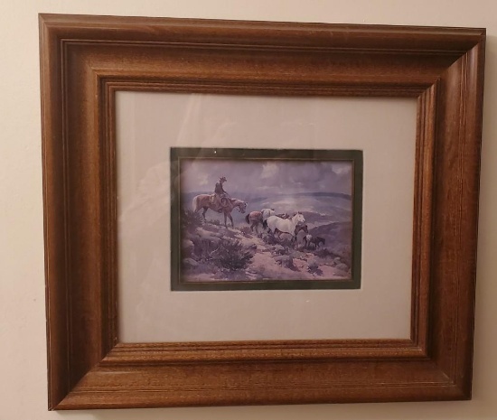 Framed art print. 20" x 17.5"