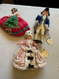 Vintage Les Poupees De Marley Paris dolls with tags. 3 pieces