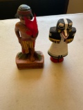 Wooden Indian boy & Alaskan bird doll