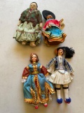 Assorted Vintage dolls. 4 dolls