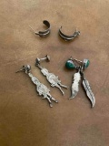 Earrings. 3 pairs