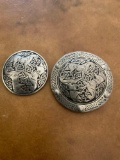 St Austin Pewter belt buckle & brooch