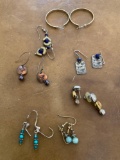 Assorted custom earrings. 7 pairs