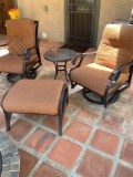 Mallin patio rocking swivel chairs with ottoman, 20
