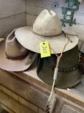 Cowboy hats. 3 pieces