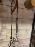 Reinsman Rocking S (Mark Rashid) 3 piece mouth piece bit with leather headstall