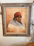 Native American Indian signed painting. 32