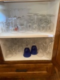 Large lot of assorted glasses. Wine glasses, goblets, etc
