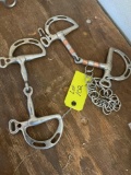 Stainless steel horse bits. 2 pieces