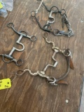 Iron / stainless steel horse bits. 3 pieces