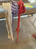 Leads, nylon, various lengths. 3 pieces