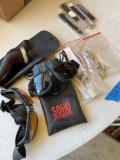 Soho eyeware with pouch, googles, 4) watch bands, locks with keys, shaver