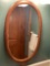Oval wood frame mirror. 16