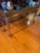 Vintage wood sofa table with ball and claw feet, marble top. 32