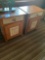 Vintage wood bed side table. 23