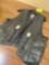 American Style, Mens Leather motorcycle vest with concho accents, size Large