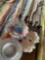 Lot of assorted items. Assorted glass plates, candles, serving dish, etc