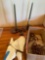 Lot. Metal leafs candle holders with candles, 20 metal napkin holders & 2 candles