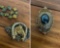 Broken New Zealand bracelet & magnetic brooch missing back magnet & Stamped Art brooch
