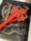 Assorted plumber wrenches, etc. 7 pieces
