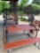 Iron Western Wagon wheel picnic table with two benches
