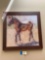 Signed. Horse framed wall art. 20