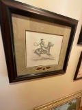 Signed, Olaf Wieghorst drawing framed art. 20