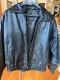 Burks Bay, Bus'n Bikers, Men's Leather motorcycle Jacket size Large