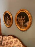 Antique Victorian, oval portraits. 2 pieces. 20